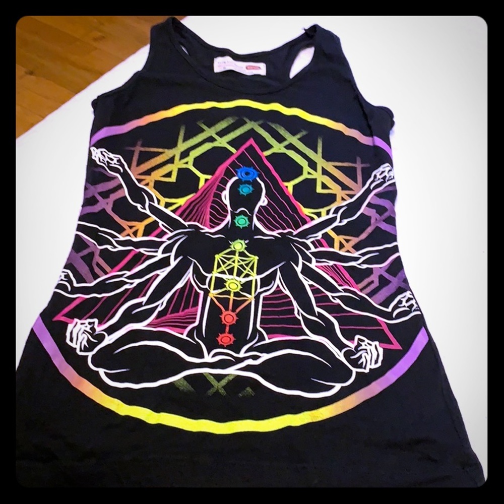 🕉 NWOT CHAKRA RACERBACK TANK SZ M 🕉
